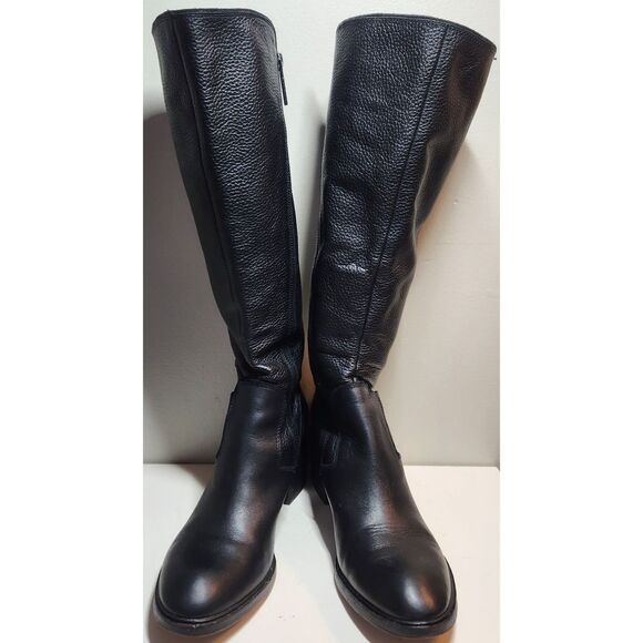 Donald Pliner Tall "Envy" Pebbled Leather Boots, Women's Size 9.5 - Picture 1 of 13